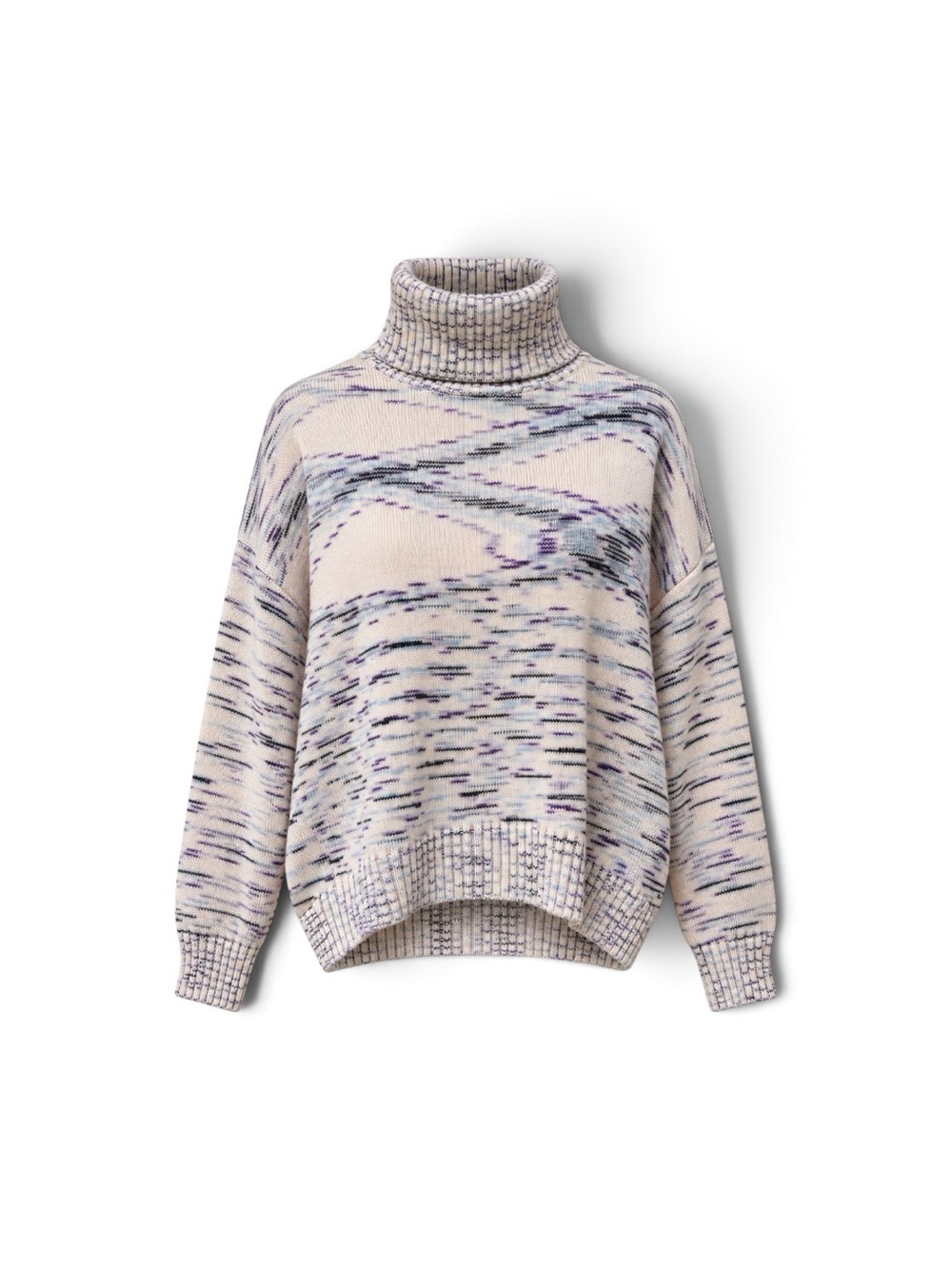 Missoni 100% Cashmere Space-Dye Turtleneck Oversized Sweater Size 40